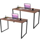 Ver imagem 1 de Kit 02 Mesas para Escritório Home Office Form 120 Cm Nogal