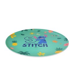 Kit Refeição Infantil Melamina Stitch Disney 3 Peças Incluso Copo com Canudo 3d - Tuut - 6