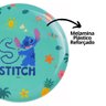 Kit Refeição Infantil Melamina Stitch Disney 3 Peças Incluso Copo com Canudo 3d - Tuut - 3