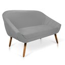 Ver imagem 3 de Namoradeira Suede Cinza Castanho