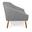 Ver imagem 5 de Namoradeira Suede Cinza Castanho