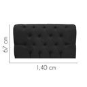Ver imagem 2 de Painel Cabeceira Estofada Paris 140cm Cama Box Casal Corino Preto- Mabe Magazine