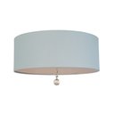 Ver imagem 1 de Luminária Plafon Com Cristal Cúpula Azul 40x15 2E27