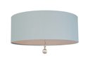 Ver imagem 1 de Luminária Plafon Com Cristal Cúpula Azul 40x15 2E27