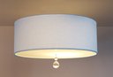Ver imagem 2 de Luminária Plafon Com Cristal Cúpula Azul 40x15 2E27