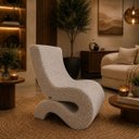 Ver imagem 1 de Poltrona Decorativa Marina Orgânica Moderna Curva Sala de Estar Bocule Moscow