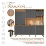 Kit Cozinha Tamiris com Led Carvalho Americano Grafite - Incorplac - 5