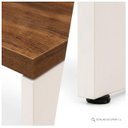 Ver imagem 5 de Mesa Escritório em L c/ Gavetão na Auxiliar 1,50x1,50m  (Tampo 40mm) Nogal Sevilha / Champanhe