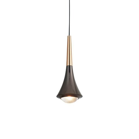 Lustre Pendente Astraled Tureis Pt-9135 Preto Dourado Led Bivolt