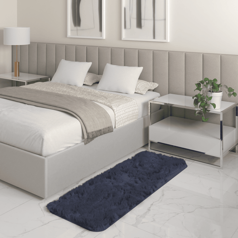 Tapete Passadeira Quarto Antiderrapante Cinza 50 X 140 Cm