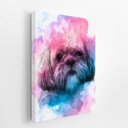 Ver imagem 2 de Quadro Cachorro Maltês Aquarela Tinta Canvas 30x40cm