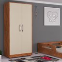 Ver imagem 6 de Guarda-roupa Compacto 2 Portas Pequeno Quarto Solteiro:nature