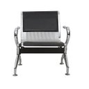 Ver imagem 1 de Cadeira Longarina Cromada 1 Lugar - Preta com Estofado