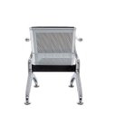 Ver imagem 3 de Cadeira Longarina Cromada 1 Lugar - Preta com Estofado