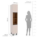 Ver imagem 2 de Armário Paneleiro 36,8cm com 2 Portas e 2 Nichos 250009 Koya Politorno Moveis