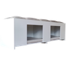 Recamier Pet Casinha Estofado Cama Box Mdf Branco Casal Capitonê Suede Liso Bege 137 X 40 X 37 - 5