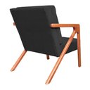 Ver imagem 3 de Conjunto 2 Poltronas Monalisa Com Braços de Madeira Suede Preto - LM DECOR