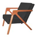 Ver imagem 2 de Conjunto 2 Poltronas Monalisa Com Braços de Madeira Suede Preto - LM DECOR
