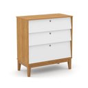 Ver imagem 1 de Cômoda Infantil Unique 3 Gavetas Freijó/branco Soft/eco Wood - Matic Móveis