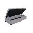 Ver imagem 2 de Cama Box Baú Solteiro Colchão Mola Ensacada Belos Sonhos + Box Sintético 61x88x188:Cinza