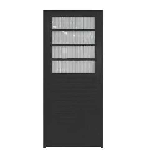 Porta Basculante de Alúminio com 80x210cm Direita Preto - PTORD2236D - HALE