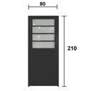 Ver imagem 3 de Porta Basculante de Alúminio com 80x210cm Direita Preto - PTORD2236D - HALE