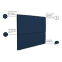 Ver imagem 3 de Cabeceira Cama Box Orgânica Queen 160cm Luna Suede C/frame Azul