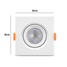 Spot Led Quadrado Embutir 5w Bivolt Teto Gesso Branco-frio - 2