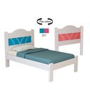 Ver imagem 4 de Cama de Solteiro 107,5cm x 94cm Alice Branco/Azul/Rosa
