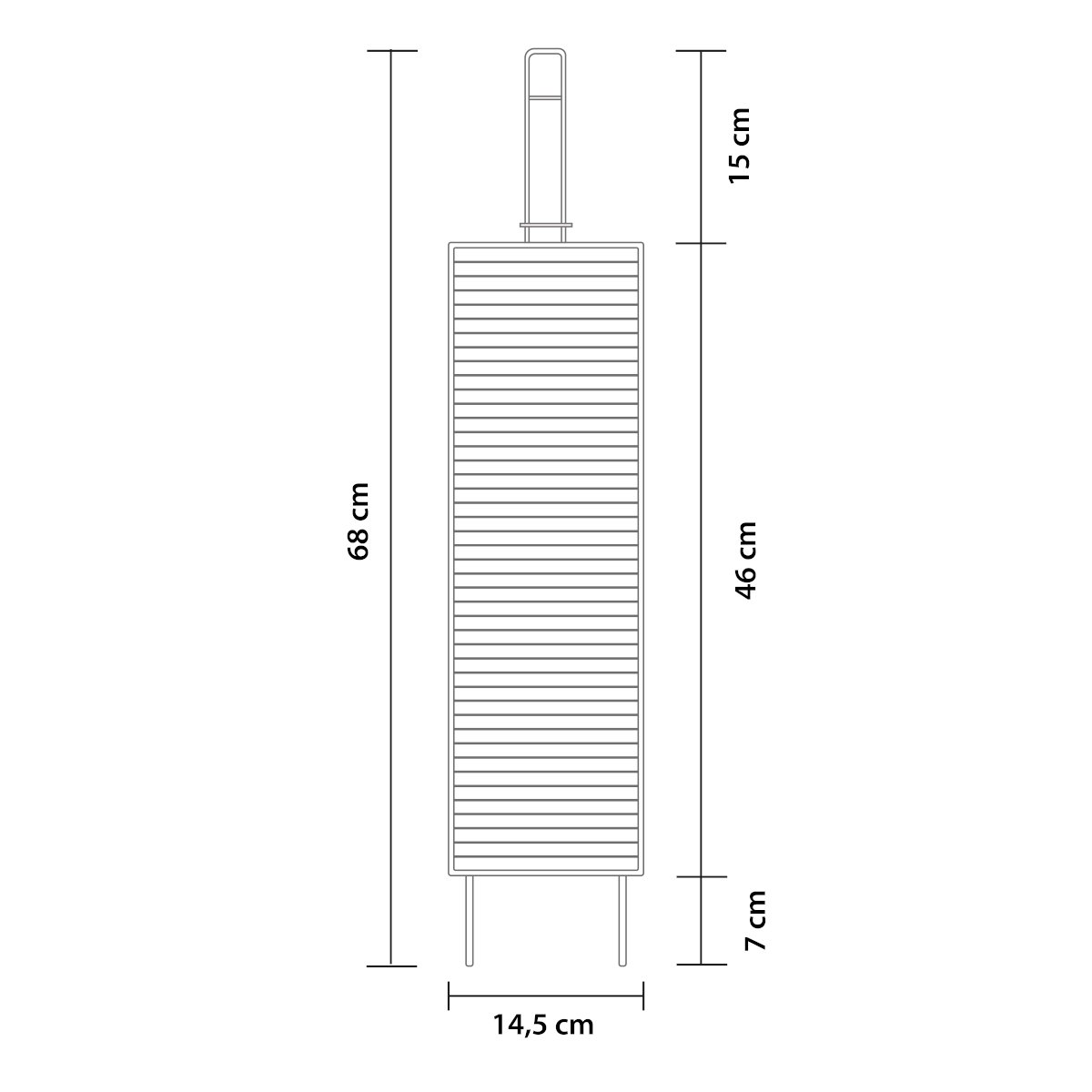 Kit com 2 Grelhas em Aço Cromado para Assar Linguiça/coração e 1 Espeto em Aço Inox para - 7