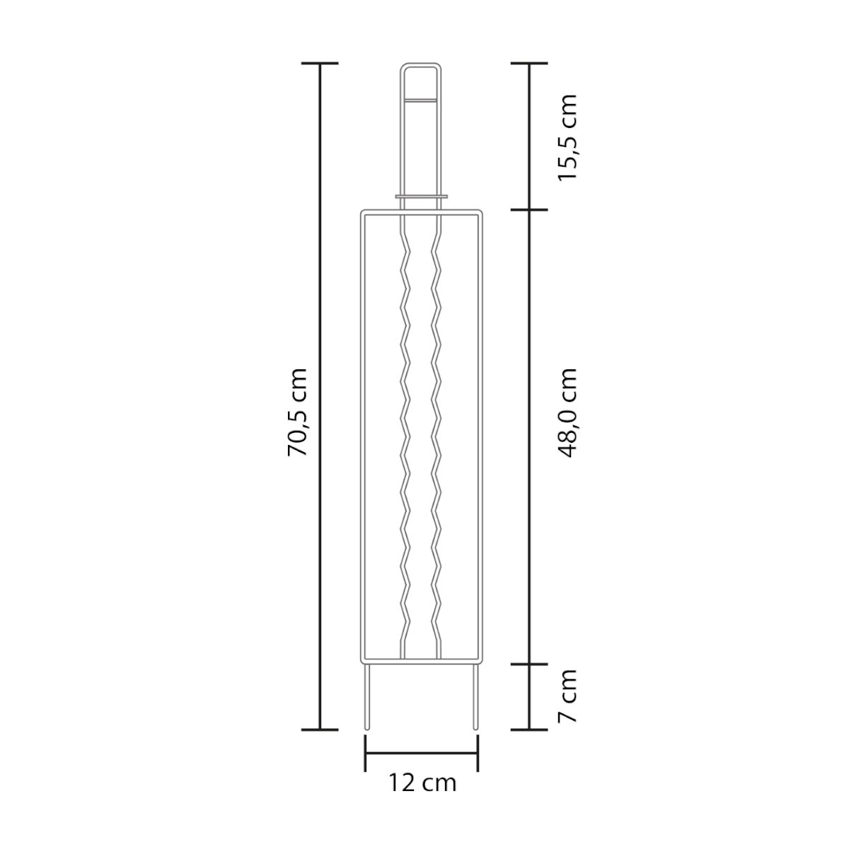 Kit com 2 Grelhas em Aço Cromado para Assar Linguiça/coração e 1 Espeto em Aço Inox para - 5