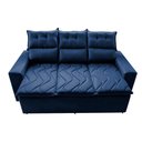 Ver imagem 5 de Sofá 3 Lugares Retrátil e Reclinável 2.00m Cama Inbox Smal com Bordado Pantográfico Suede Azul