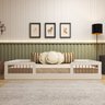 Cama Infantil Montessoriana Solteiro com Grades em Pinus Lume - 10