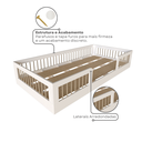 Ver imagem 7 de Cama Infantil Montessoriana Solteiro com Grades em Pinus Lume Branco
