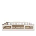 Ver imagem 3 de Cama Infantil Montessoriana Solteiro com Grades em Pinus Lume Branco