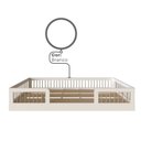 Ver mais imagens de Cama Infantil Montessoriana Solteiro com Grades em Pinus Lume Branco