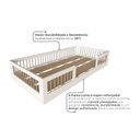 Ver imagem 6 de Cama Infantil Montessoriana Solteiro com Grades em Pinus Lume Branco