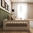 Ver imagem 5 de Cama Infantil Montessoriana Solteiro com Grades em Pinus Lume Branco