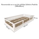 Ver imagem 4 de Cama Infantil Montessoriana Solteiro com Grades em Pinus Lume Branco