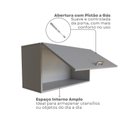 Ver mais imagens de Escrivaninha Mesa Escritório com Armário Baixo e Aéreo com Chave Modular Conjuntocubos 170cm Cinza