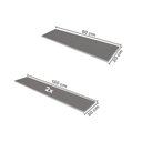 Ver imagem 6 de Escrivaninha Mesa Escritório com Armário Baixo e Aéreo com Chave Modular Conjuntocubos 170cm Cinza