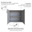 Ver imagem 7 de Escrivaninha Mesa Escritório com Armário Baixo e Aéreo com Chave Modular Conjuntocubos 170cm Cinza