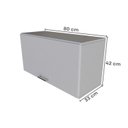 Ver imagem 5 de Escrivaninha Mesa Escritório com Armário Baixo e Aéreo com Chave Modular Conjuntocubos 170cm Cinza