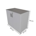 Ver imagem 4 de Escrivaninha Mesa Escritório com Armário Baixo e Aéreo com Chave Modular Conjuntocubos 170cm Cinza