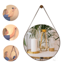 Ver imagem 1 de Espelho Adnet Decorativo Redondo Banheiro Antigo 40cm + Pino Suporte