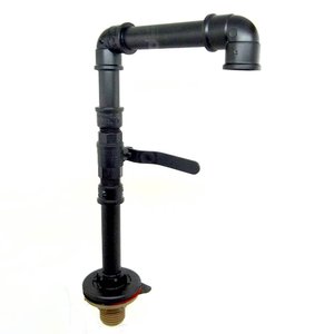 TORNEIRA DESIGN INDUSTRIAL CLASSICA PVC REGISTRO ESFERA 1/2: PRETO
