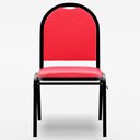 Ver imagem 1 de Kit 4 Cadeiras Hoteleiras Auditório Empilhável Sintético M23 Vermelho - Mpozenato