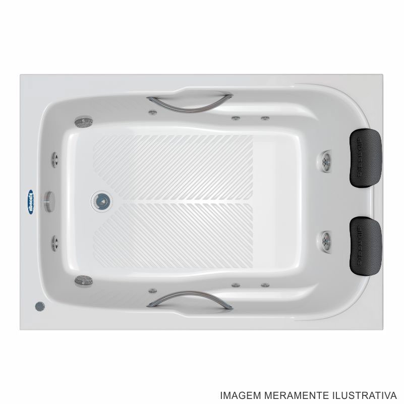 Banheira Córdoba Dupla Albacete Premium 150x110x40 M Acrílico Especial - 2