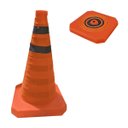 Ver imagem 1 de Cone Dobravel Retratil Faixa Refletiva Portatil Flexivel Obra Trafego Seguranca Estacionamento Estra