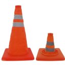 Ver imagem 5 de Cone Dobravel Retratil Faixa Refletiva Portatil Flexivel Obra Trafego Seguranca Estacionamento Estra